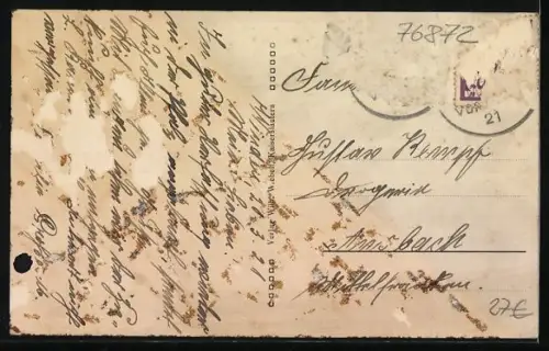 AK Winden / Pfalz, Eingang ins Dorf, Hauptstrasse mit Hintergasse