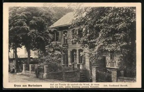 AK Marienborn / Siegen, Gasthaus Zur Traube, Inh. Ferdinand Berndt