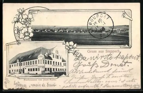 AK Steppach / Augsburg, Brauerei - Gasthaus Josef Fuchs