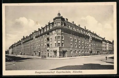 AK München, Baugenossenschaft Rupertusheim, Gollierstrasse Ecke Ganghoferstrasse