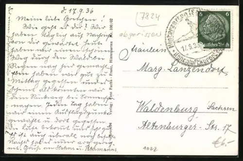 AK Hinterzarten / Schwarzwald, Partie am Hotel Linde