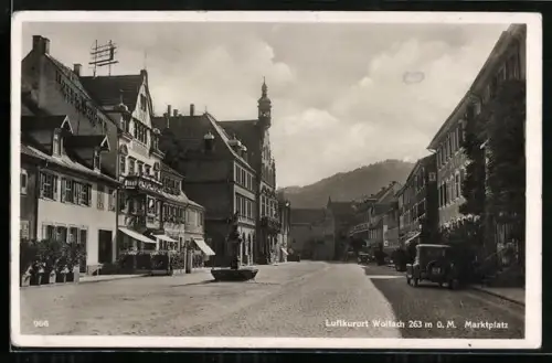 AK Wolfach, Blick auf Marktplatz