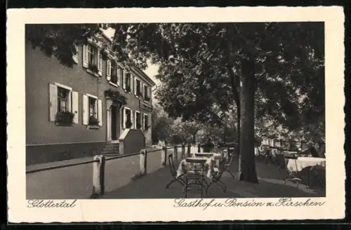 AK Glottertal, Gasthof u. Pension z. Hirschen, Bes. H. Strecker