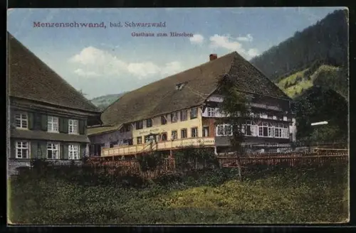 AK Menzenschwand / Schwarzwald, Gasthaus zum Hirschen