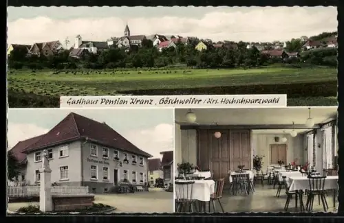 AK Göschweiler /Krs. Hochschwarzwald, Gasthaus Pension Kranz, Innenansicht, Teilansicht