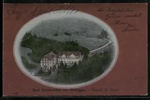 AK Bad Kirnhalden i. Breisgau, Häuseransicht aus der Vogelschau