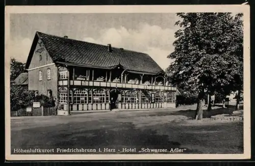 AK Friedrichsbrunn, Hotel Schwarzer Adler