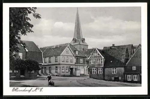 AK Otterndorf /N. E., Strasse am Gr. Specken