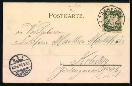 Lithographie Streitberg / Ebermannstadt, Ruine und das Wappen