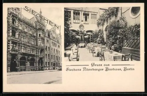 AK Berlin-Tiergarten, Gasthaus Nürnberger Bierhaus Siechen, Innenansicht