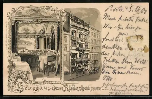 AK Berlin, Friedrichstrasse 80 am Rüdesheimer