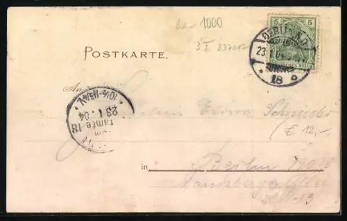 Lithographie Berlin, Restaurant Prälaten am Alexander-Platz, Innenansicht