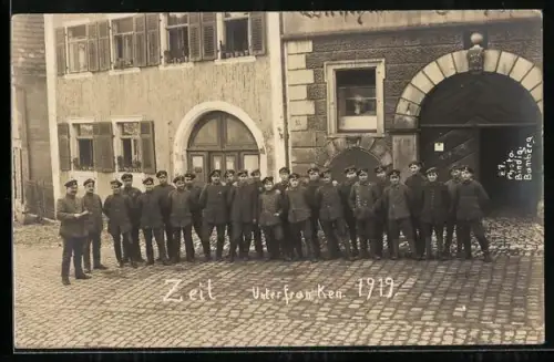 AK Zeil / Unterfranken, Strassenpartie am Markt mit Soldaten 1919