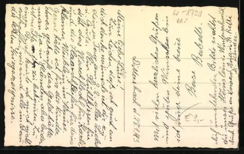 Foto-AK Dittersbach / Sächs. Schweiz, Forsthaus im Schnee