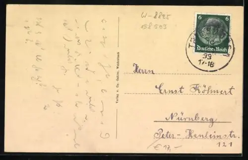 AK Weidenbach / Triesdorf, Kriegerdenkmal, Strassenansicht und Ortspanorama