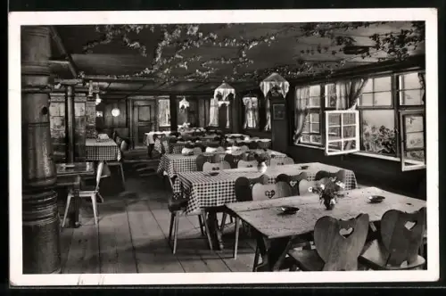 AK Glottertal bei Freiburg i. Br., Gasthaus zum Engel, Innenansicht