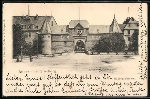 AK Friedberg / Hessen, Schlosseingang