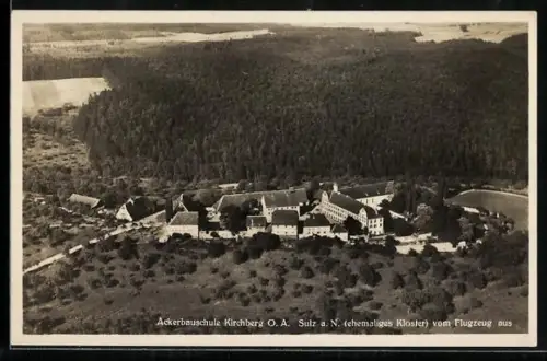 AK Kirchberg / Sulz, Ackerbauschule, ehemaliges Kloster, Luftaufnahme