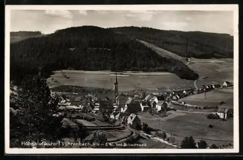 AK Vöhrenbach, Ortsansicht aus der Vogelschau