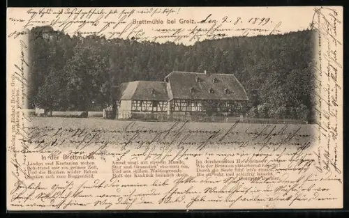 AK Greiz, Gasthaus Brettmühle