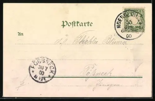 AK Harburg i. Ries., Ortsansicht mit Blick zur Burg