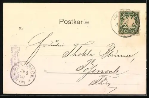 AK Göggingen / Schwaben, Totalansicht, Kirche