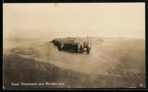 AK Helgoland, Inselansicht von Norden