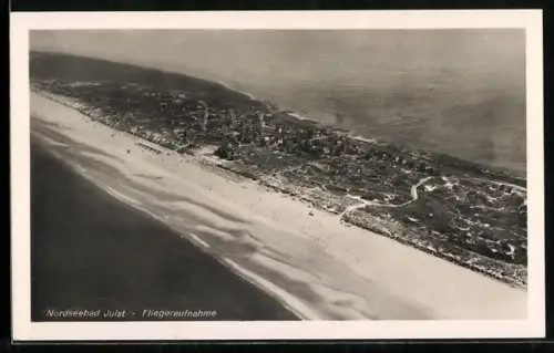 AK Juist, Nordseebad, Strand, Fliegeraufnahme