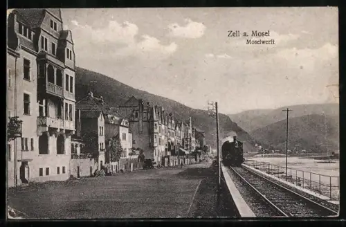 AK Zell a. Mosel, Moselwerft