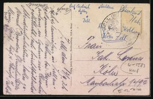 AK Zell a. Mosel, Moselwerft