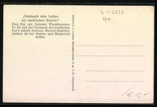 AK Bad Soden am Taunus, Kurhaus, Warmbrunnen, Ortsansichten um 1855