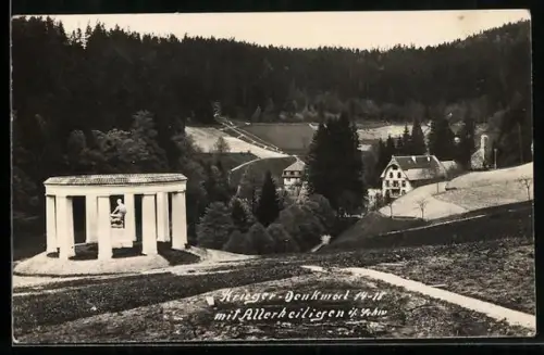 Foto-AK Allerheiligen, Krieger-Denkmal