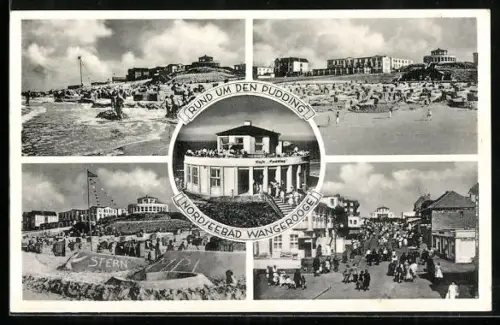 AK Wangerooge, Rund um den Pudding, Strand, Promenade, Café