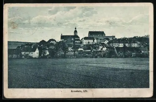 AK Arnstein /Ufr., Ortsansicht mit Kirche und Kloster