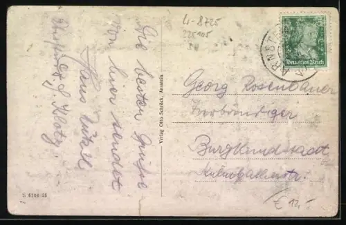 AK Arnstein /Ufr., Ortsansicht mit Kirche und Kloster