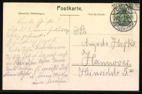 Lithographie Köln-Lindenthal, Stadtwald, Haupt-Restaurant, Inh. Pet. Clever, See mit Booten und Fontäne