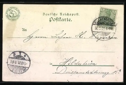 Lithographie Bremen, Meierei im Bürgerpark, Bootsfahrt