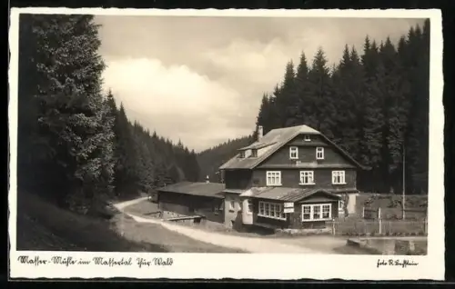 AK Masserberg /Thür. Wald, Wasser-Mühle im Massetal