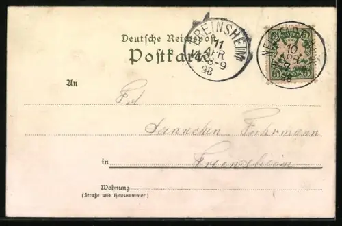 Lithographie Titisee, Seeansicht