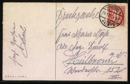 Lithographie Dresden, Bärenschenke mit Geweihsammlung und Festsaal