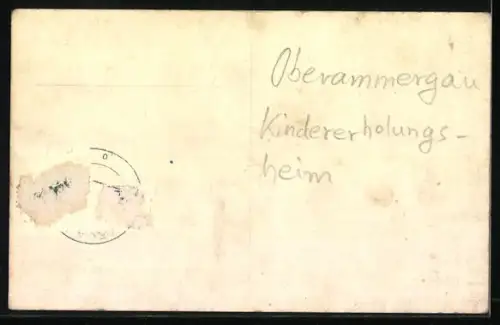 Foto-AK Oberammergau, Kindererholungsheim