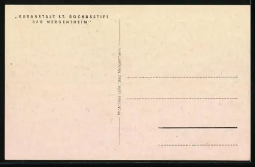 AK Bad Mergentheim, St. Rochusstift, Kuranstalt