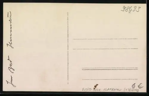 Foto-AK Ilmenau, Sprungbrett am Freibad