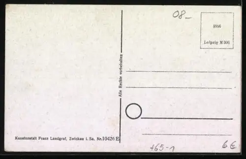 AK Crimmitschau i. Sa., Bahnhof und Post