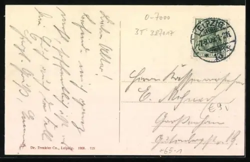 AK Leipzig, Hauptbahnhof, Entwurf von William Losso und Max Hans Kühne