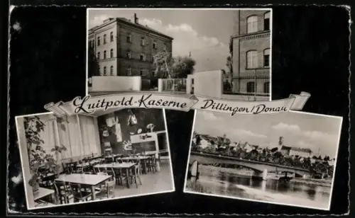 AK Dillingen /Donau, Luitpold-Kaserne, Innenansicht, Brücke