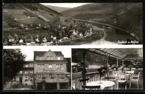 AK Lindach a. Neckar, Gasthaus Pension Zum Hirsch, Inh. Anni Backfisch