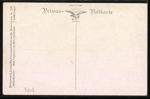 Künstler-AK Wally Fialkowska: Kleiner Junge weckt sein Schwesterchen