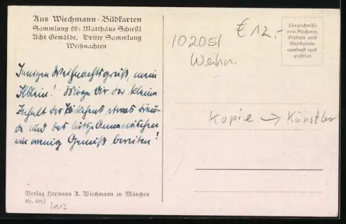 Künstler-AK Matthäus Schiestl: Bilder zur Geburt Jesus Christus