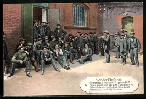 AK Bergleute ware auf die Einfahrt